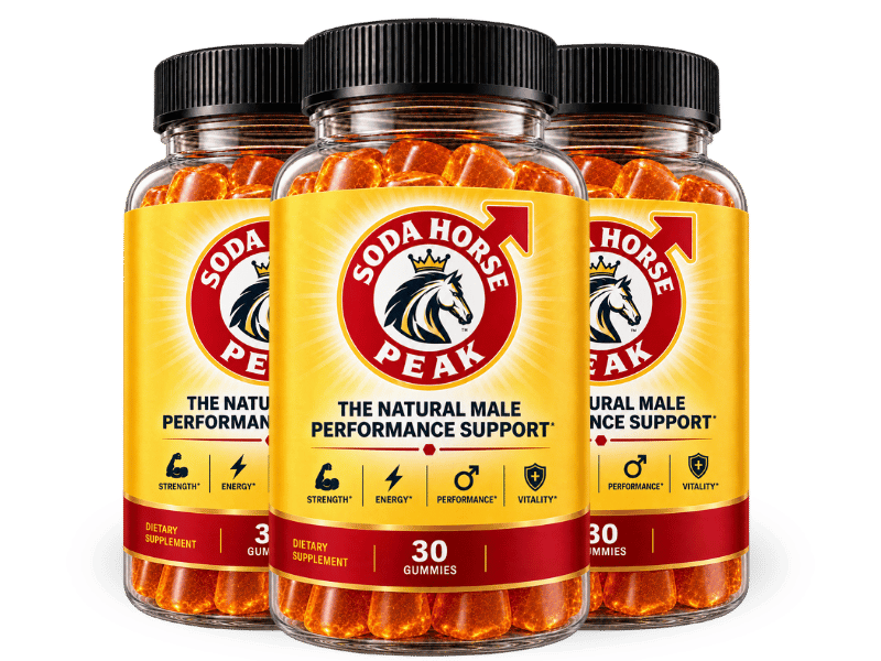 Soda Horse Peak male performance gummies, 3-bottle kit